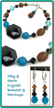 Sky and Earth Handcrafted Crystal Bracelet