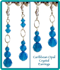 Caribbean Opal Crystal Earrings
