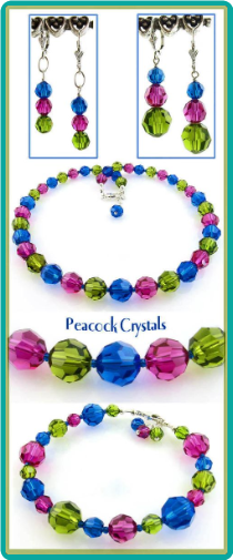 Peacock Crystals Necklace
