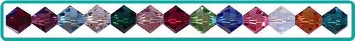 Swarovski Crystal Birthstone Colors Used in Custom Jewelry Designs