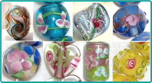 These are examples of lampwork beads.