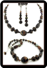Chocolate Brown and Bronze Bead Necklace
