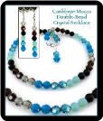 Caribbean Mocha Double-Bead Crystal Necklace & Earrings