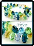 "Deirdra" Watercolors Crystal Briolette Bracelet