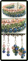 Pastel Crystal Layers Bracelet & Earrings