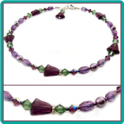 Purple Lily Anklet