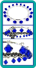Cobalt Crystal Bangle Bracelet