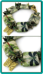 Fern Green Dragonfly Bracelet
