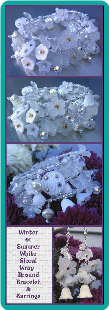 Winter or Summer White Floral Wrap-Around Bracelet