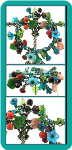 Turquoise and Coral Aquarium Wrap-Around Charm Bracelet