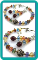 Multicolor Bracelet with Bali Silver and Cross Charm