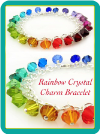 Rainbow Crystal Charm Bracelet