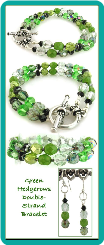 Green Hedgerows Double-Strand Handmade Bracelet