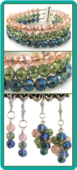 Pastel Crystal Layers Bracelet & Earrings