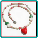 Hearts, Flowers and Pearls Girl's Necklace