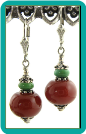 Caramel Carnelian and Turquoise Gemstone Earrings