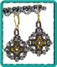 Metallic Crystal Medallion Earrings