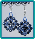 Metallic Blue Medallion Earrings