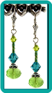 Indicolite Lime Crystal Drop Earrings