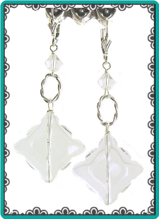 Crystal Clear Scalloped Diamond Earrings