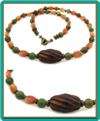 "Peas and Carrots" Men's Stone Bead Necklace