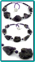 Frosted Amethyst Chunks Necklace