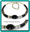 Striped Sardonyx Handmade Beaded Necklace