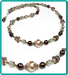 Dusky Rose and Chocolate Necklace