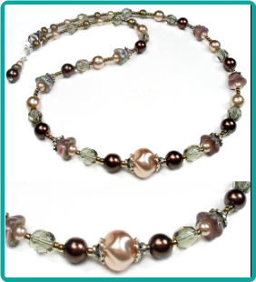 Dusky Rose and Chocolate Necklace