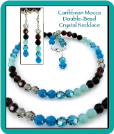 Caribbean Mocha Double-Bead Crystal Necklace & Earrings