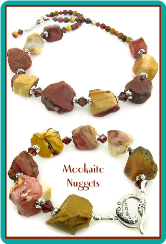 Mookaite Nuggets Necklace & Bracelet Set